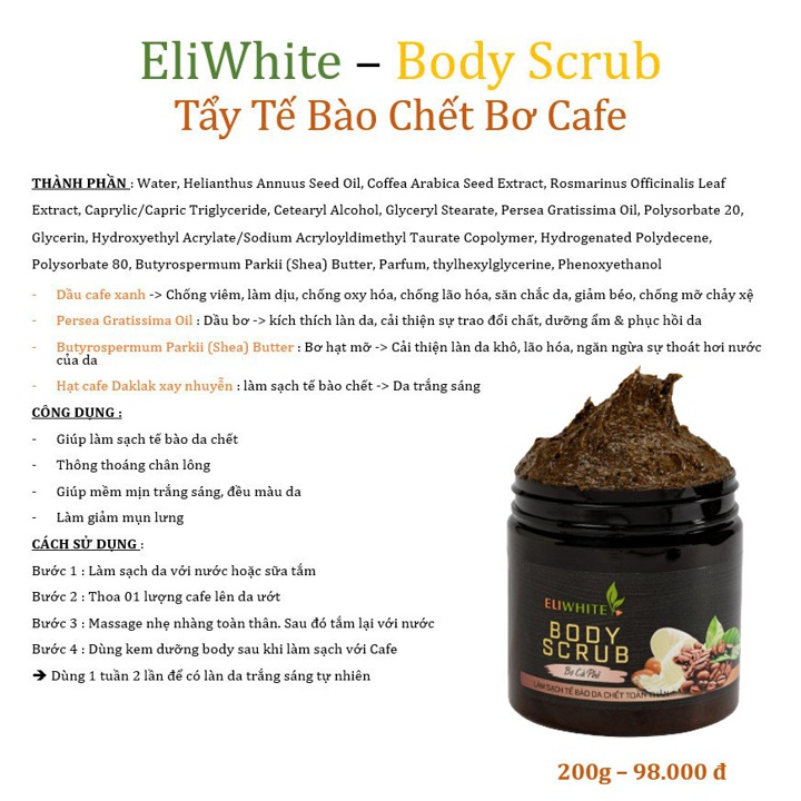 Gel ELIWHITE Làm Sạch Tế Bào Da Chết Toàn Thân (200g) | BigBuy360 - bigbuy360.vn