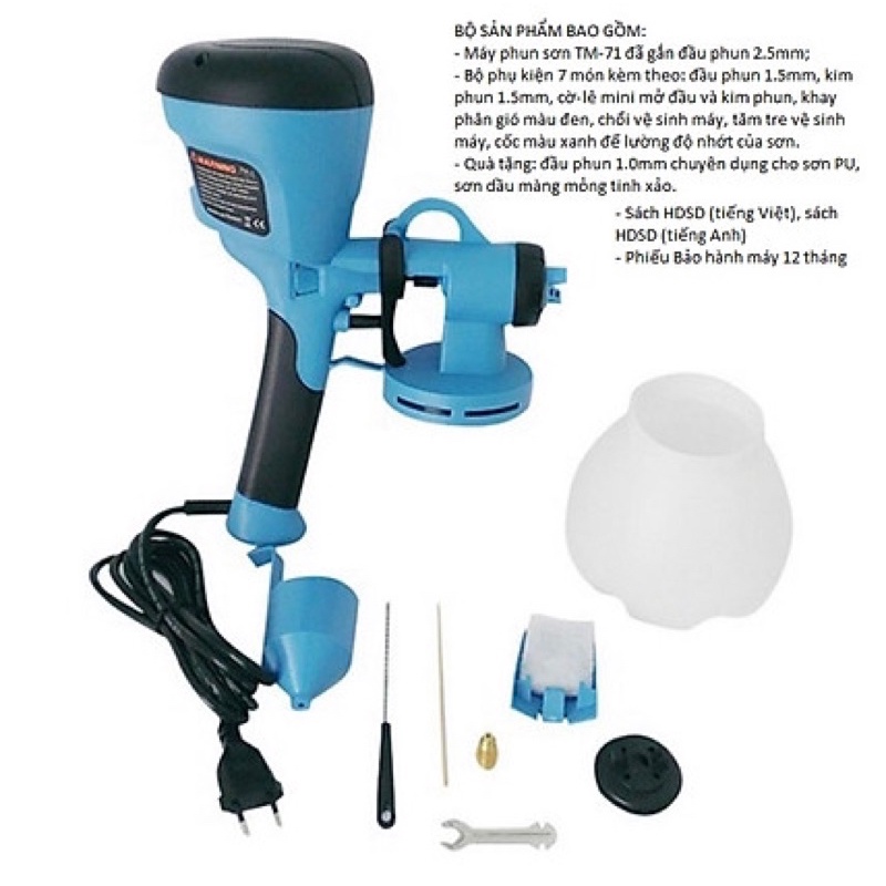 Máy phun Sơn cầm tay Haupon Tm71 chính hãng