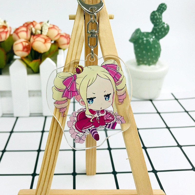 Móc khoá Mica anime Re:Zero kara Hajimeru Isekai Seikatsu - Nhựa Cứng Acrylic In 2 mặt sắc nét ( ảnh thật )