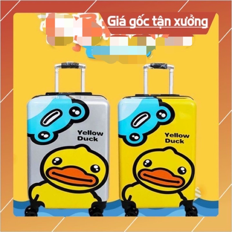 Vali Du Lịch 48cm In Hoạt Hình Vịt Vàng Dễ Thương
