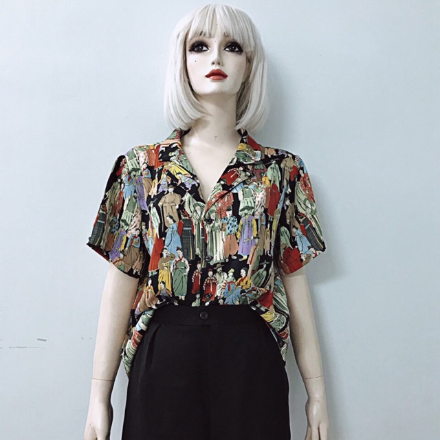 Áo sơ mi lụa tay ngắn bigsize