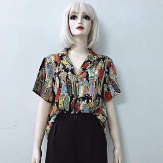 Áo sơ mi lụa tay ngắn bigsize