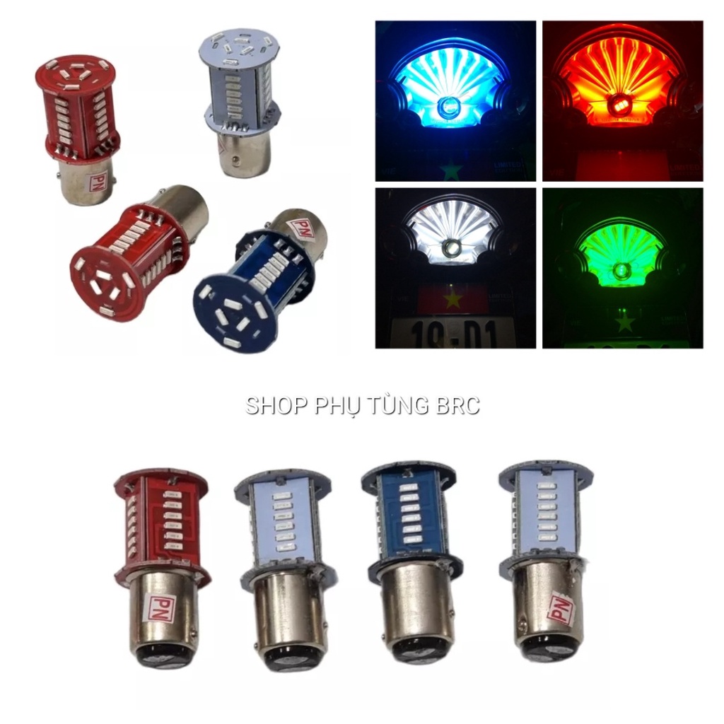 Bóng đèn hậu siêu sáng kiểu chạy AUDI và sấm chớp F1 thích hợp với nhiều loại xe như: DREAM, WAVE, SIRIUS, SH....