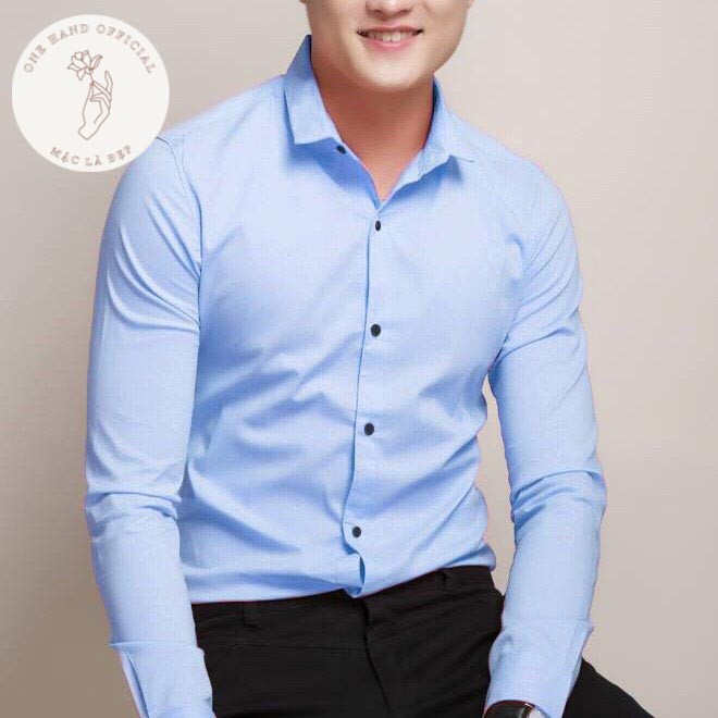Áo sơ mi lụa nến 1HAND nam trắng dài tay vải lụa lịch lãm sang trọng - Mã SMN | BigBuy360 - bigbuy360.vn