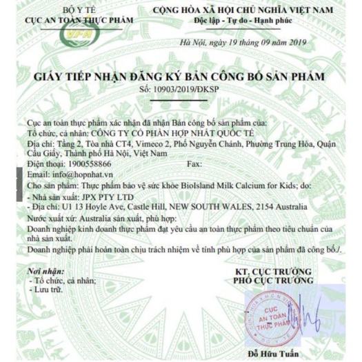 Viên Uống Bổ Sung Canxi Bioisland Milk Calcium Bone Care 150 viên