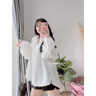 Áo sơ mi qc tay bồng