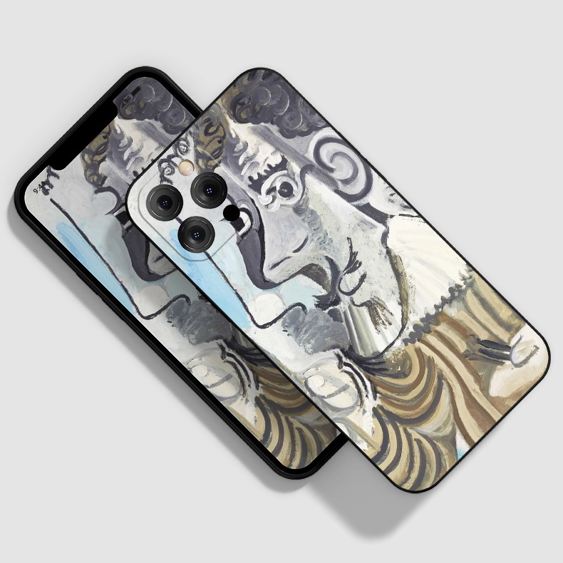 Ốp iphone Họa Tiết Hình Mặt Người Trừu Tượng cạnh vuông 6/7/8/Plus/X/Xr/11/Pro/Max/12/13/promax bảo vệ cam