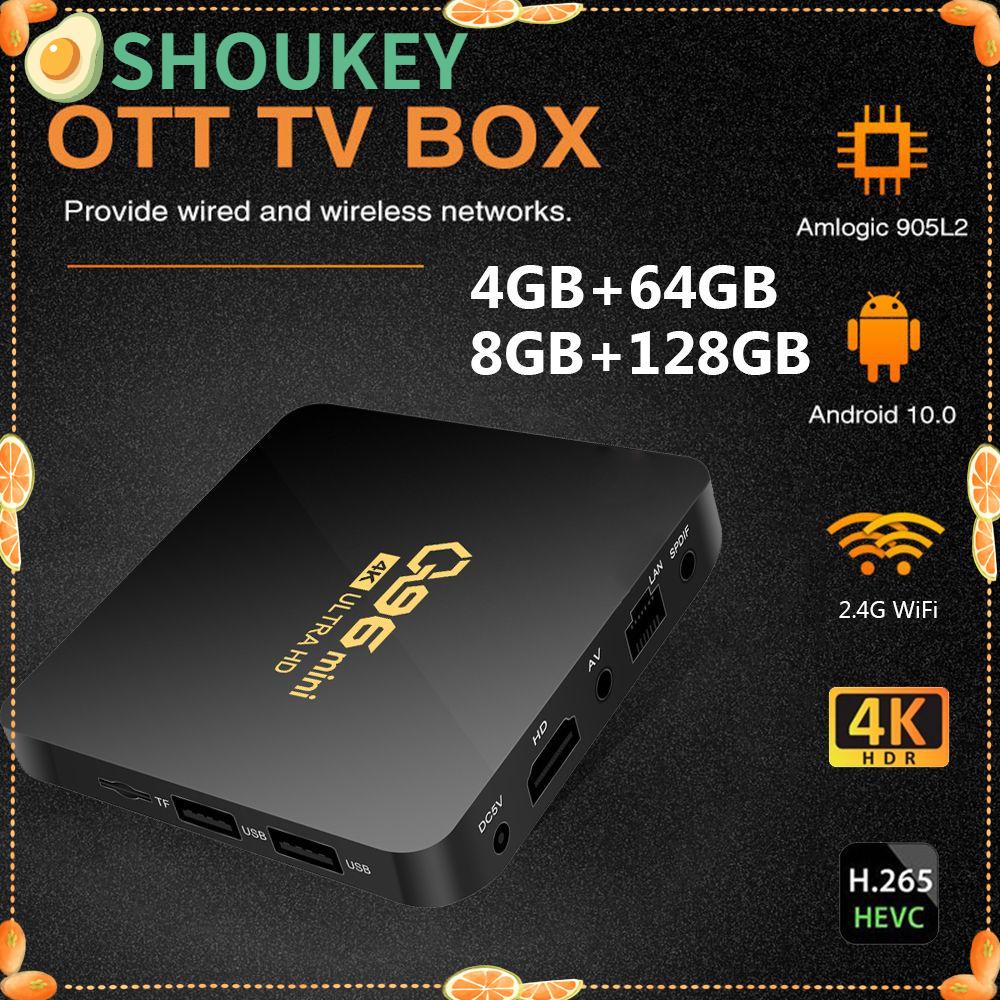 TV Box thông minh 4K H.265 Android 10.0 dạng ráp chiếu tại nhà 8GB + 128GB 2.4G WIFI Amlogic S905L 4 lõi 2022