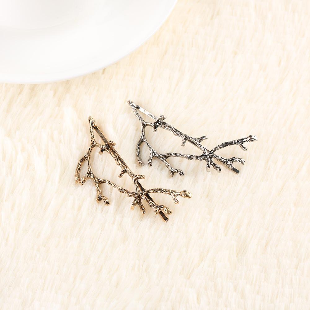 2 Kẹp Tóc Hình Cành Hoa Lá Cho Bé Gái