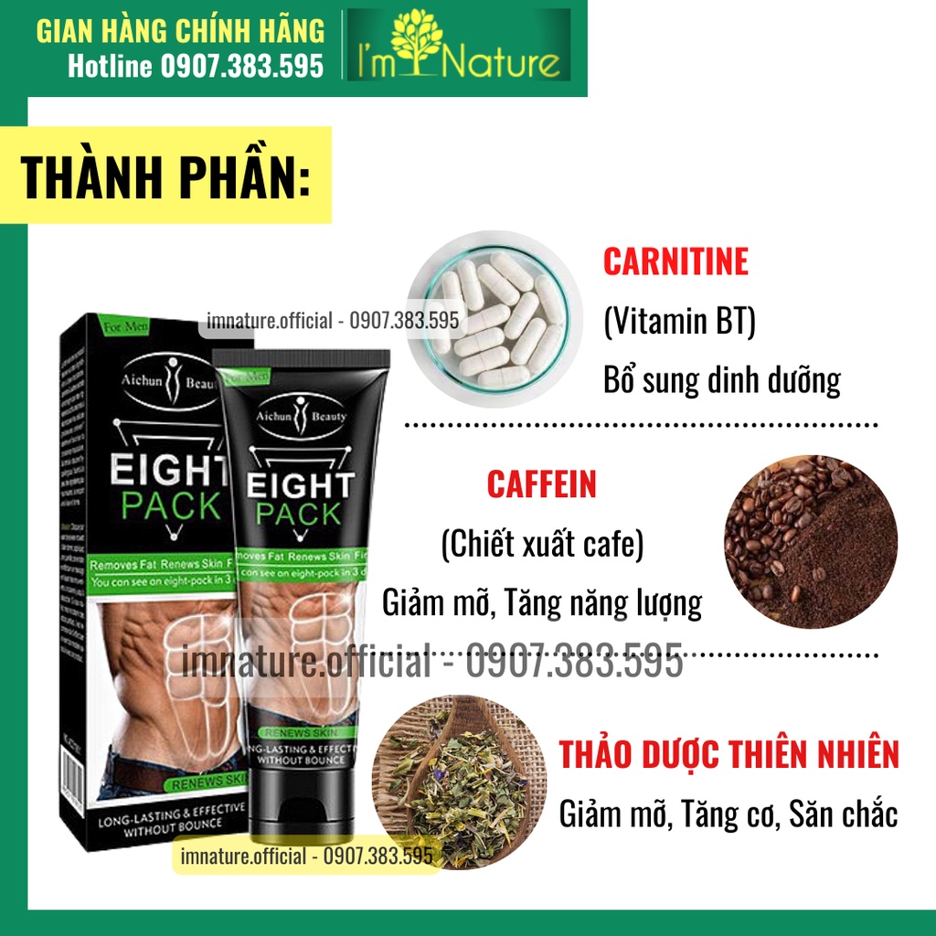 Kem Eight Pack Massage Tăng Cường Cơ Bụng Cho Nam Aichun Beauty 80gr