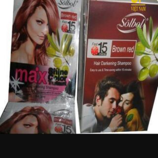 Combo 5 gói dầu gội SOlBOl MAX ( màu nâu đỏ)
