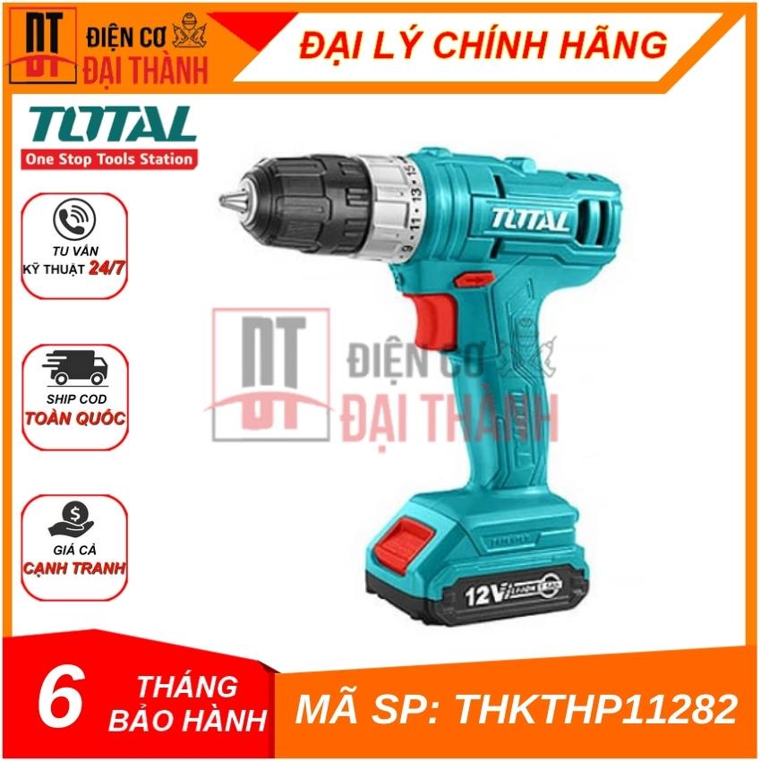 Bộ 128 món máy khoan pin 12V Total THKTHP11282