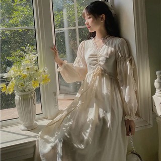 (Có Sẵn) Váy dài tiểu thư Vintage cao cấp (Kèm ảnh thật)
