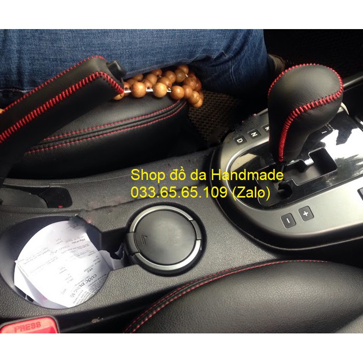 Bọc da cần số phanh tay KIA Forte, Cerato 2009, 2010 số tự động, bảo hành 12 tháng, nhiều mầu