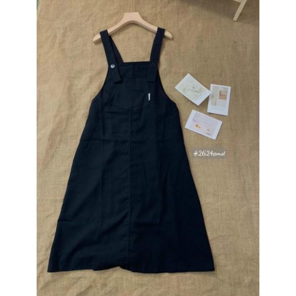 Váy Yếm Đen Dáng Dài Phong Cách Hàn Quốc Siêu Xinh (Hàng Sẵn)