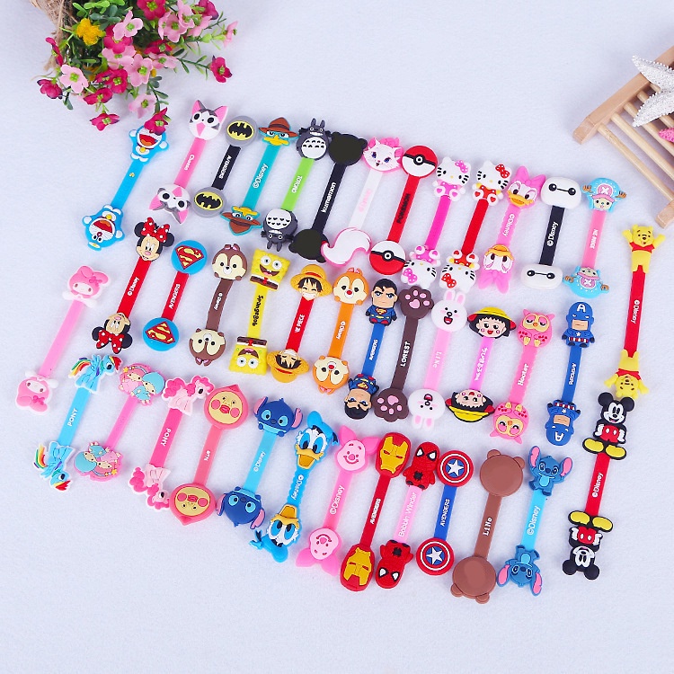 Dụng Cụ Quấn Dây Cáp Bằng silicone Chống Rơi Chống Mài Mòn Họa Tiết Hoạt Hình