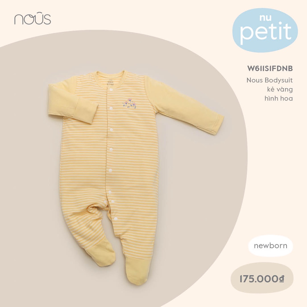 Bộ body sơ sinh Nous chất liệu petit Newborn