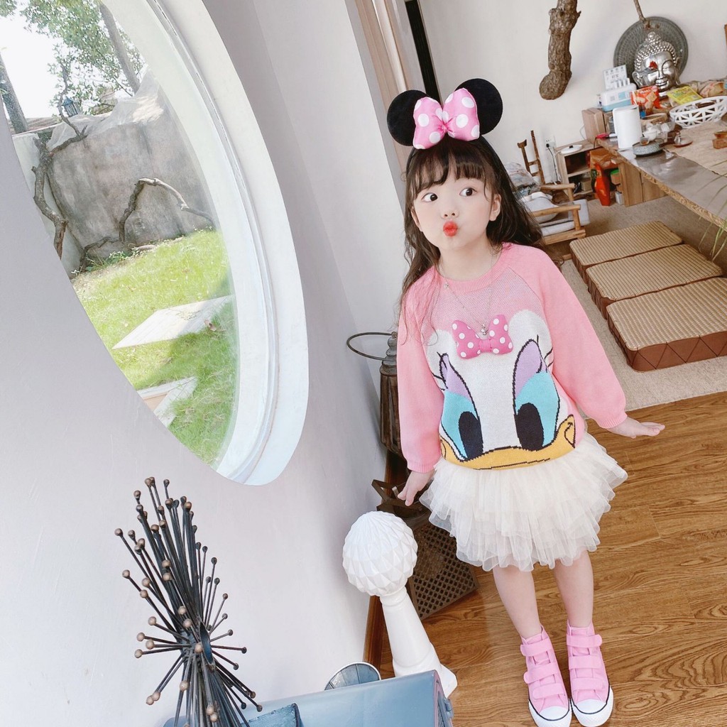 [HÀNG SIÊU ĐẸP] Áo len vịt Donan cho bé trai bé gái hàng Quảng Châu len mềm mịn siêu xinh