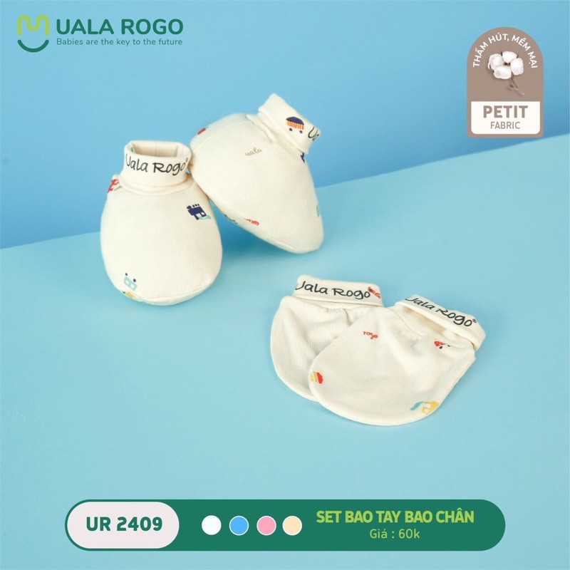 Uala rogo - Mũ , Bao tay chân petit hoạ tiết UR24069