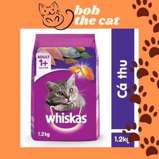 Thức ăn hạt cho mèo lớn Whiskas vị cá thu túi 1.2kg