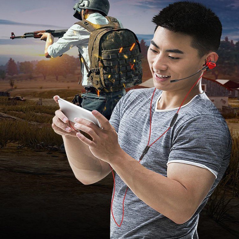 【Game dedicated】Original GAMO G10 Gaming Headphone Stereo Bass Earphone Sport PUBG Earbuds Mic Mobile Legend CS Go PS4