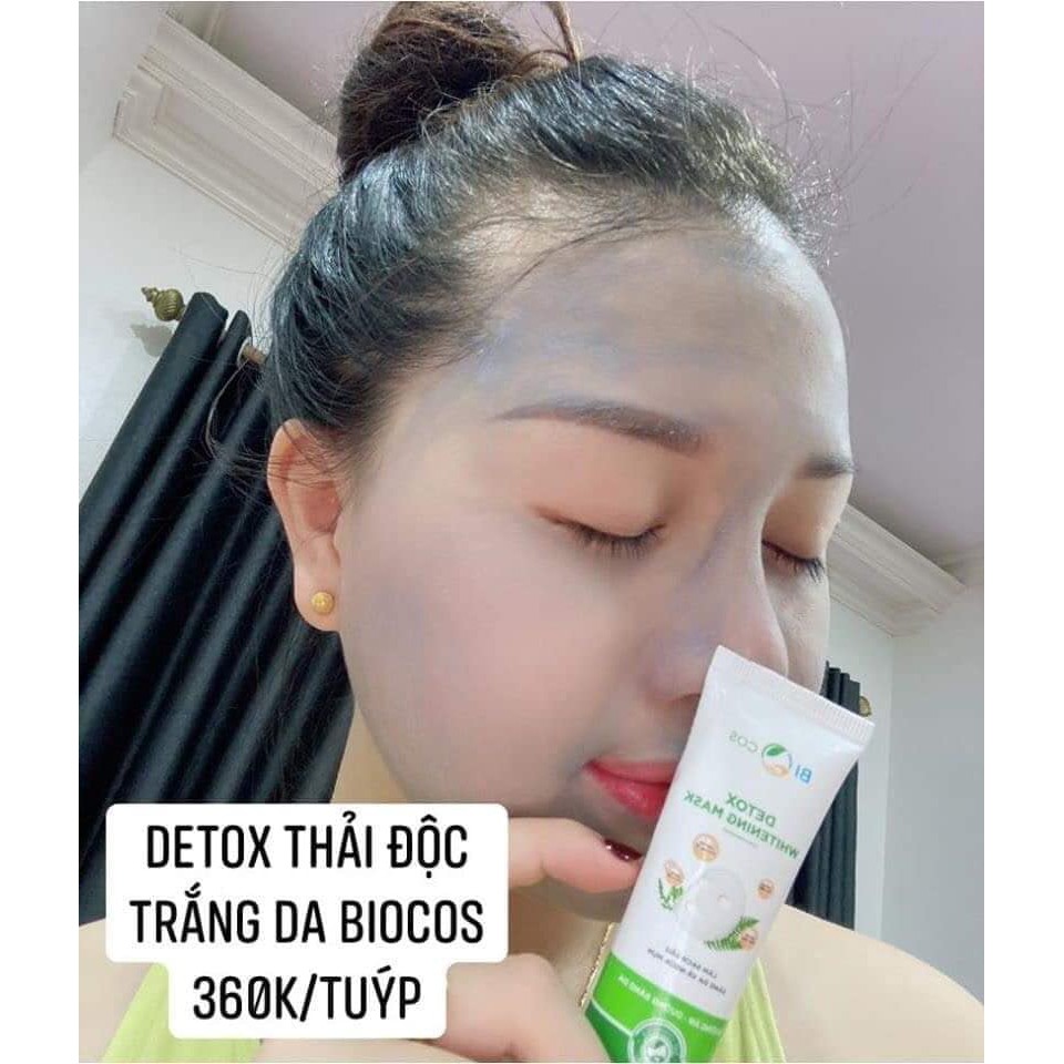 (CHÍNH HÃNG)💖Mặt Nạ Thải Độc BioCos Detox Whitening Mask 30g - Sạch Da, Sáng Da, Ngừa Mụn, tăng sinh collagen.