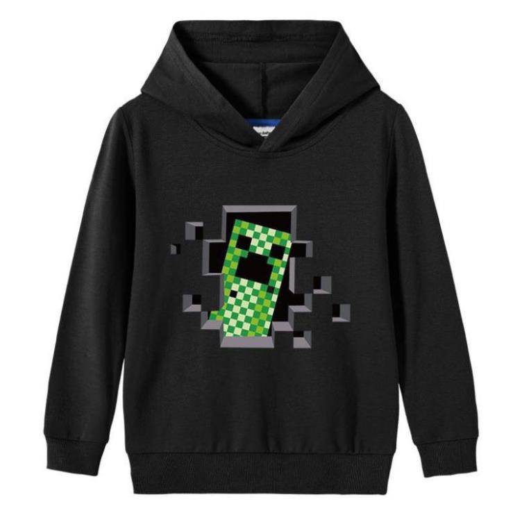 💖 Áo Hoodie Tay Dài In Hình Game Minecraft Cho Bé Trai 💖