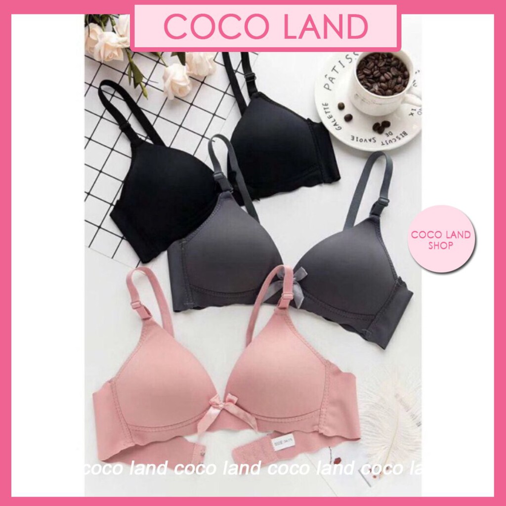 Áo Lót Đính Nơ Không Gọng Đệm Mỏng Viền Sóng Cực Xinh 6699 giá rẻ tốt