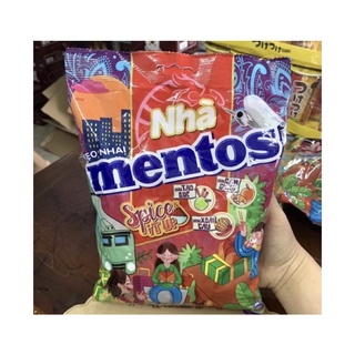 Kẹo nhai mentos hương trái cây túi 297g.