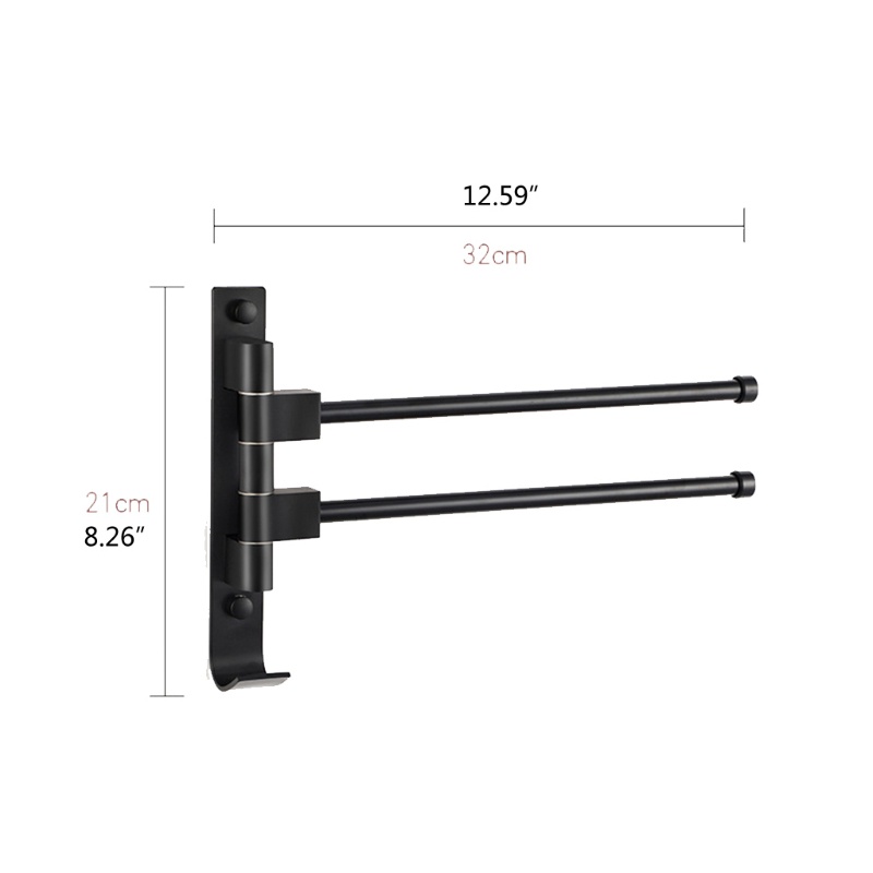 Giá Treo Khăn Tắm / Đồ Dùng Nhà Bếp Dạng Xoay Chống Thấm Nước Tiện Dụng
