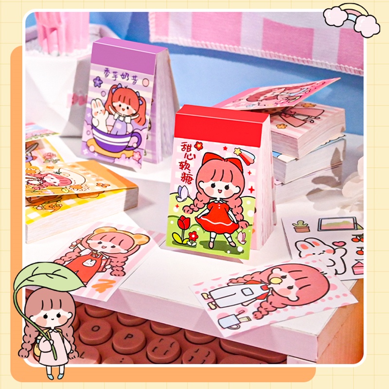 Doudou Nhãn Dán mini Dễ Thương Dùng Trang Trí Sổ Tay DIY