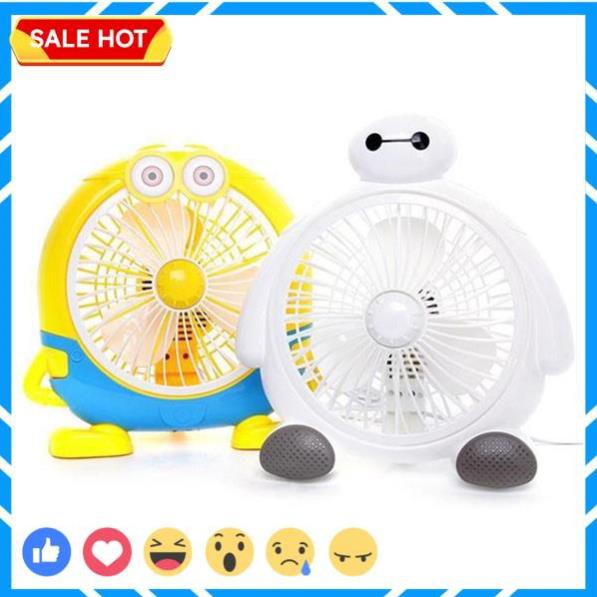 Quạt Mini Để Bàn Cắm Điện Hình Minion Cực Dễ Thương, Thích Hợp Để Bàn Học, Bàn Làm Việc Cho Mùa Hè 2021