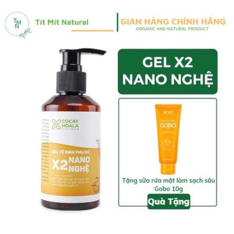 Dung Dịch Vệ Sinh Phụ Nữ Thảo Dược Gel X2 Nano Nghệ Cỏ Cây Hoa Lá Hết Nấm Ngứa An Toàn Cho Bà Bầu 150ml