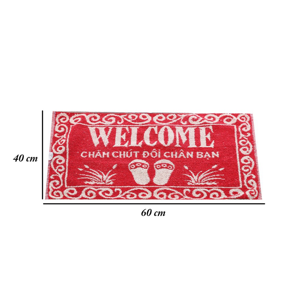 Bộ  6 thảm vải mềm mại Welcome Homeone 40x60cm ( họa tiết ngẫu nhiên )