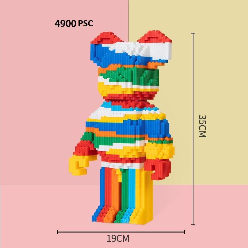 Mô hình lắp ráp đồ chơi xếp hình gấu bạo lực Bear brick size lớn 30-36cm nhiều mẫu