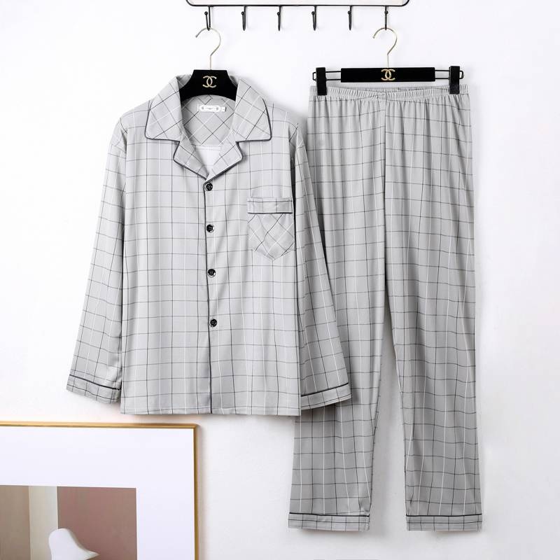 Đồ ngủ pijama cao cấp tay áo dài phù hợp với bốn mùa thời trang cho nam