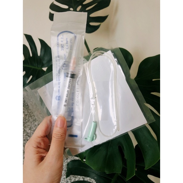 Bộ ống xông sữa kèm xi-lanh - ống truyền sữa - dây xông sữa cho chó mèo