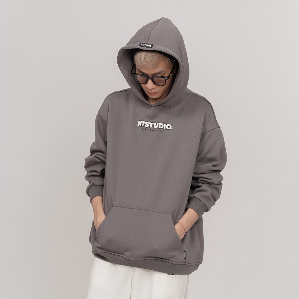 Áo Hoodie nỉ bông N7 STUDIO basic nam nữ oversize form rộng thu đông Local Brand