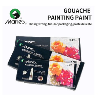 [ HỌA CỤ ONLINE ] Màu gouache Marie's Tuýp 12ml