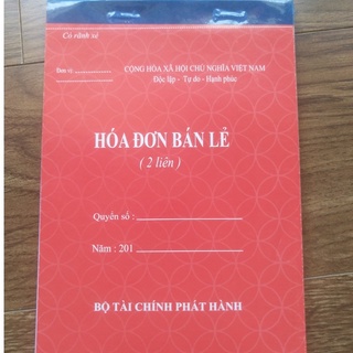 Hóa đơn bán lẻ 2 liên a5-loại 60 tờ