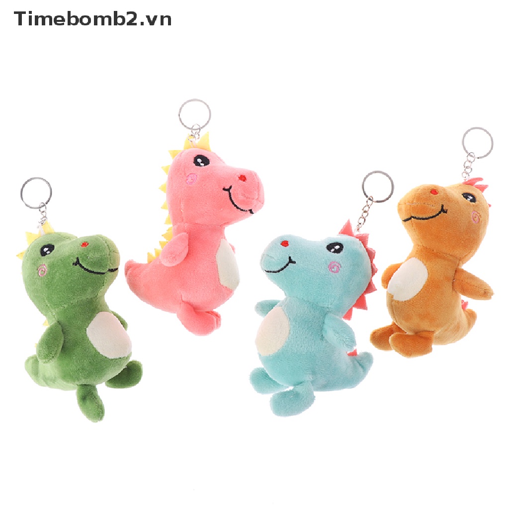 Móc khóa khủng long nhồi bông mềm mại cỡ 12cm