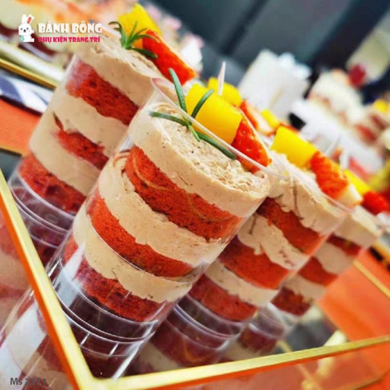 Mousse Tròn 6080 CÓ NẮP/ Hộp đựng bánh Mousse Tiramisu