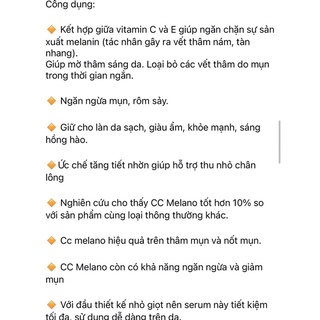 (Mẫu mới) Serum CC melano mờ thâm sáng da