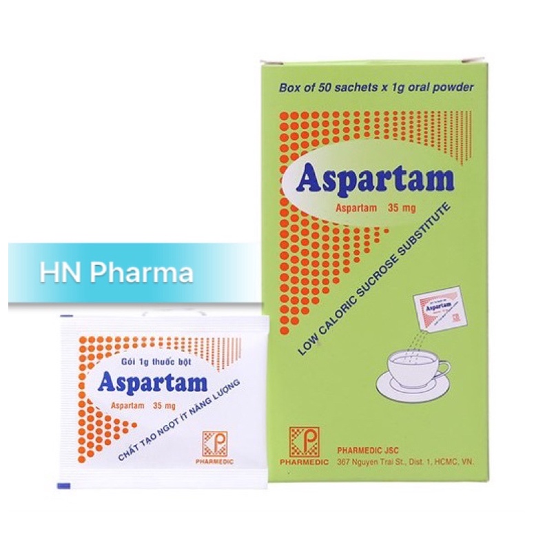 Đường ăn kiêng Aspartam (hộp 50 gói) dùng cho người tiểu đường