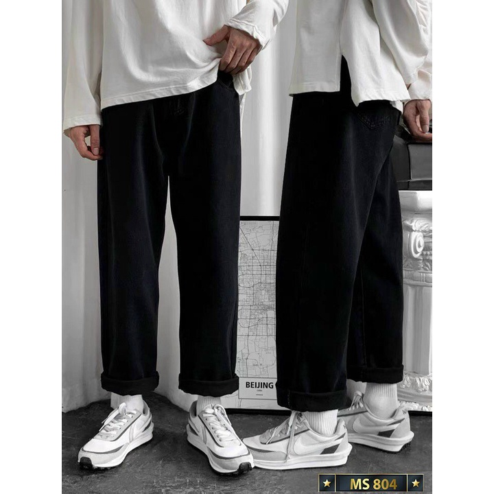Quần baggy nam đen trơn from suông,rộng cao cấp -phong cách hàn quốc hottrend Lady-Hn Store88 vn2