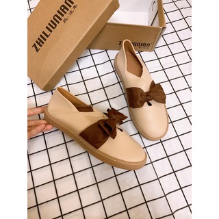 ( Order) Slipon nơ lụa bigsize 40-43