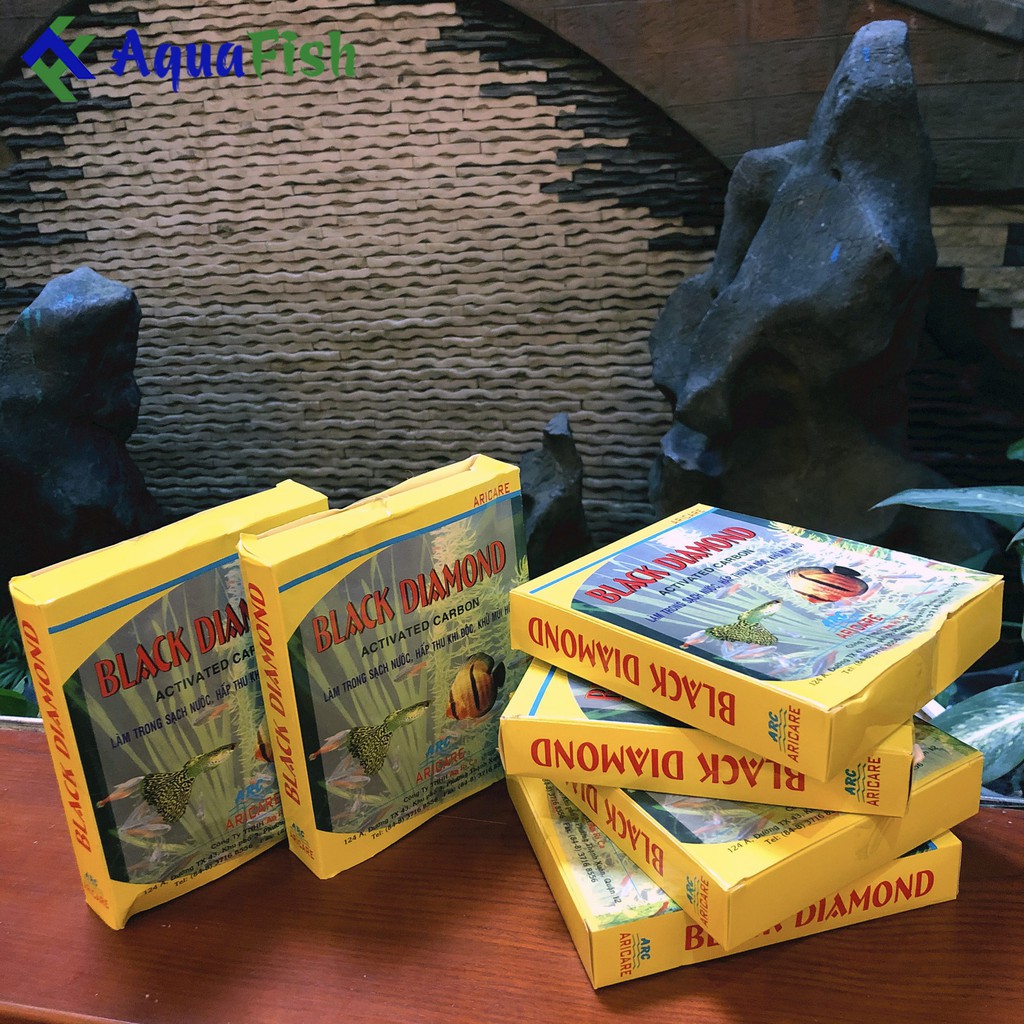 Than hoạt tính lọc nước bể cá, đã gồm túi lưới 250gr