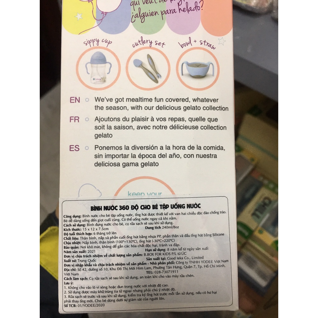 Bình Nước Cho Bé, Bình nước 360 Độ Tập Uống thương hiệu Úc B.BOX