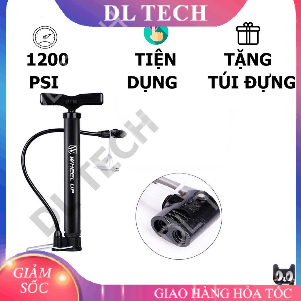 Bơm xe đạp xe máy bóng bay W3235 có đồng hồ bơm khỏe nhanh đầy hơi áp suất cao 120 psi tiện dụng DL TECH