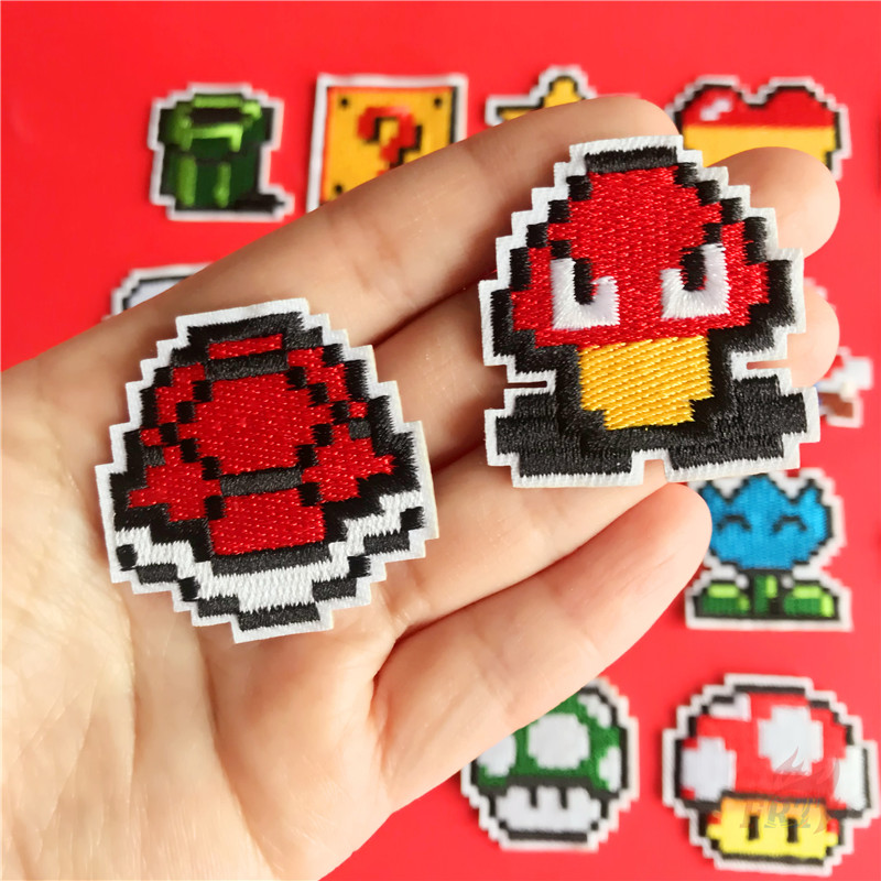 Miếng dán ủi quần áo hình Mario 02: Super Mario Bros sáng tạo độc đáo